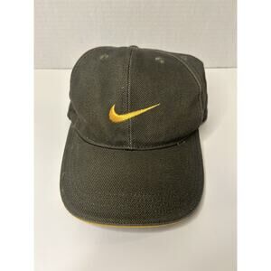 Vintage Nike Hat Green Snap Back Solid Base Forest Green Cap